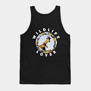 Wildlife Lover Blue Sky Giraffes Tank Top